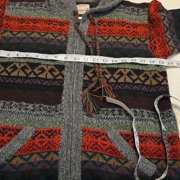 Inka Tradition Baby Alpaca Peruvian hooded sweater, front Zipper small - Picture 6 of 8